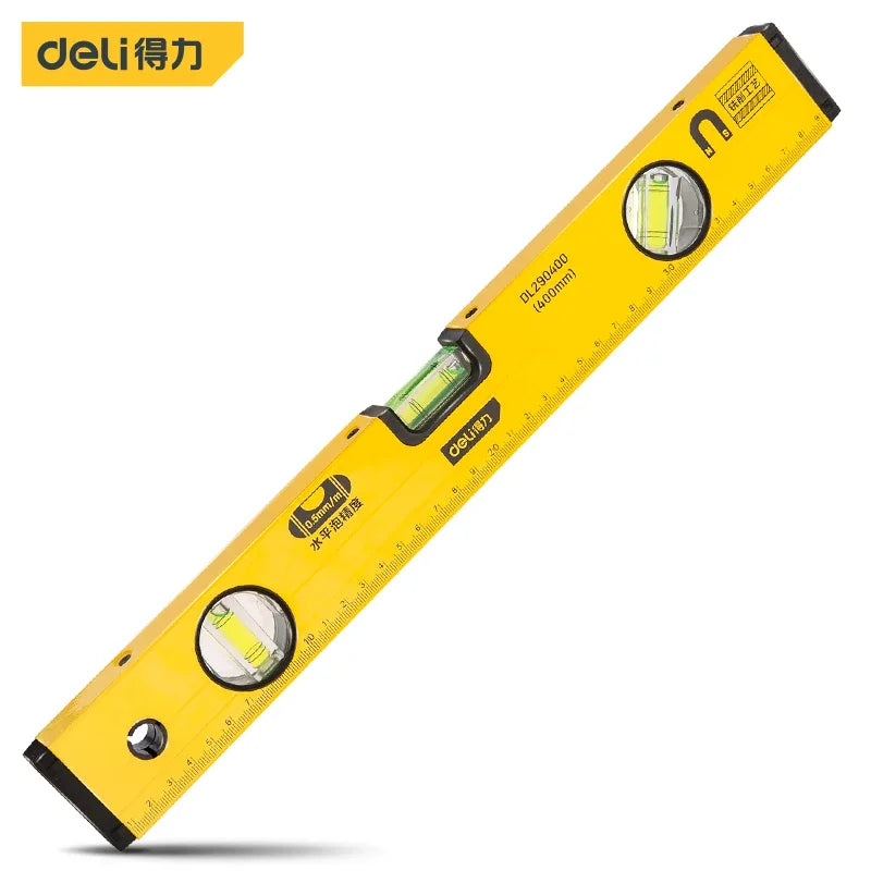Deli 3-in-1 Portable Level Ruler High Precision Bubble Level Household Hardware Tools Woodworking Level Measuring Instruments