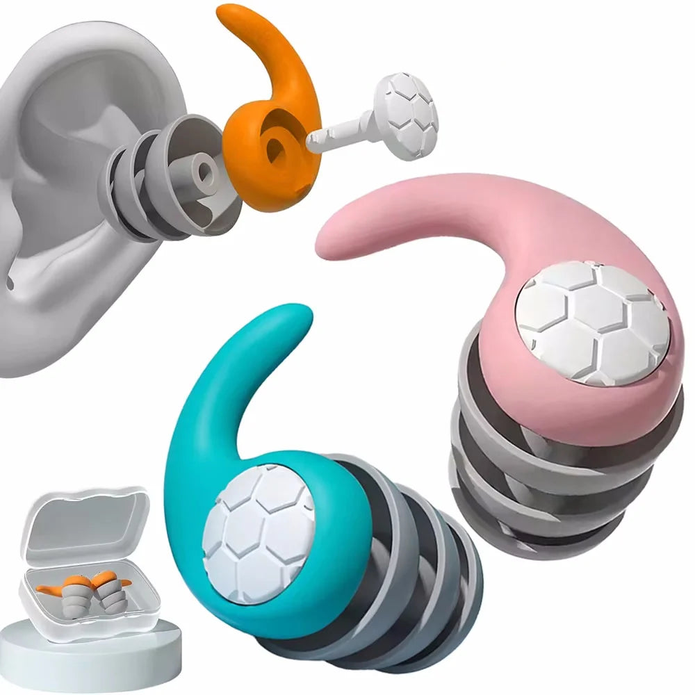 Sleep Noise Reduction Earplug Soft Silicone Ear Muffs Noise Protection Travel Reusable Swimming Waterproof Ear Plugs Anti Snore