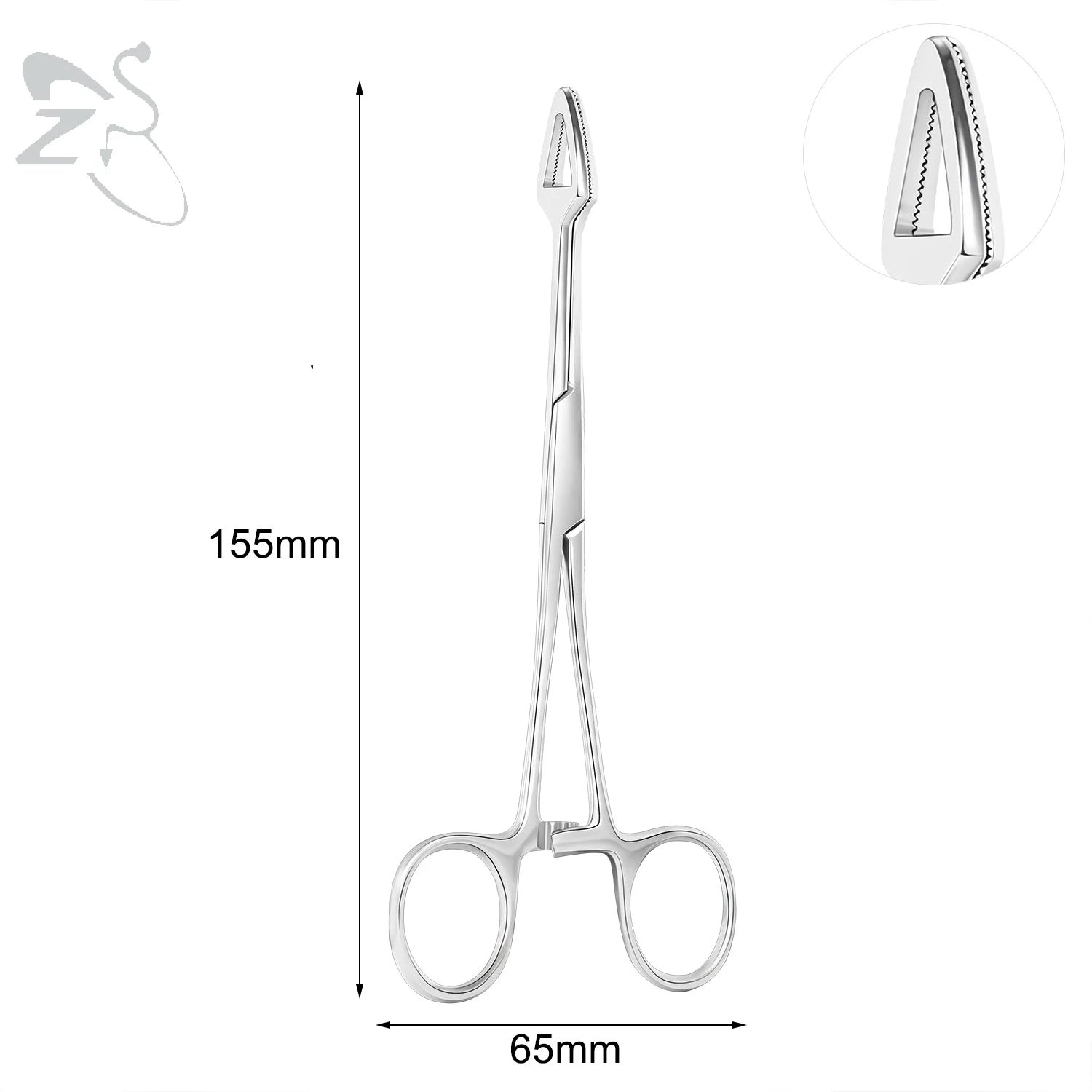 ZS 1PC Stainless Steel Piercing Clamp Slotted Locking Forcep Opening Piercing Plier Tool for Ear Lip Belly Navel Tongue Piercing