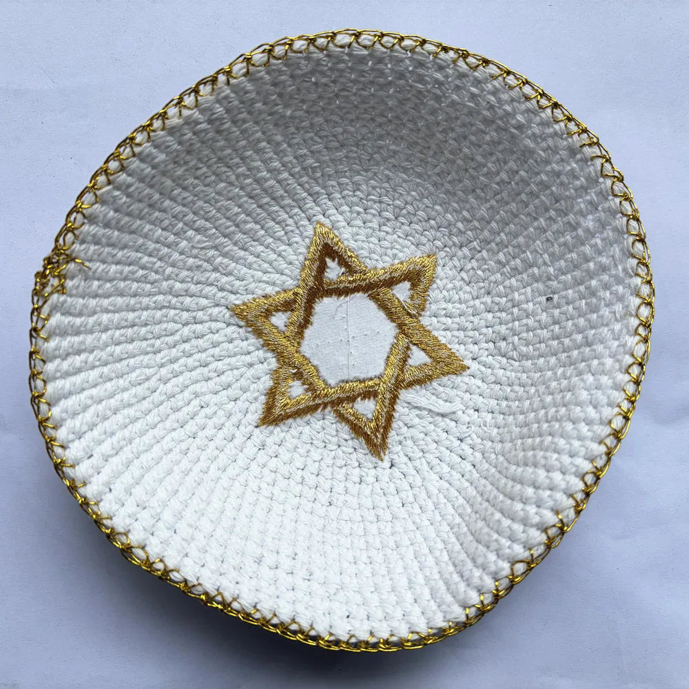 David Star Kippah Handmade Wire Cap Hanukkah Hat