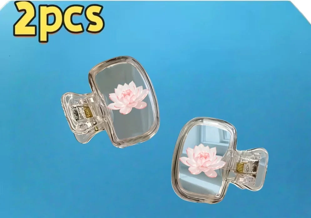 Beautiful Lotus 2pcs Toothbrush Holder Portable Combination Set Protective Cover Suitable for Home Travel Use Storage Clip Trips