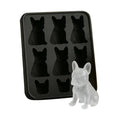 Reusable Silicone French Bulldog Ice Mold 6 Hole Easy Demoulding 3D Ice Tray Food-Grade Whiskey Ice Mold Drink Iceblock