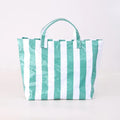 1 PC Fashion Striped Tote Bag For Women Lightweight Large Capacity Commute Handbag Portable Travel Single Shoulder Bag