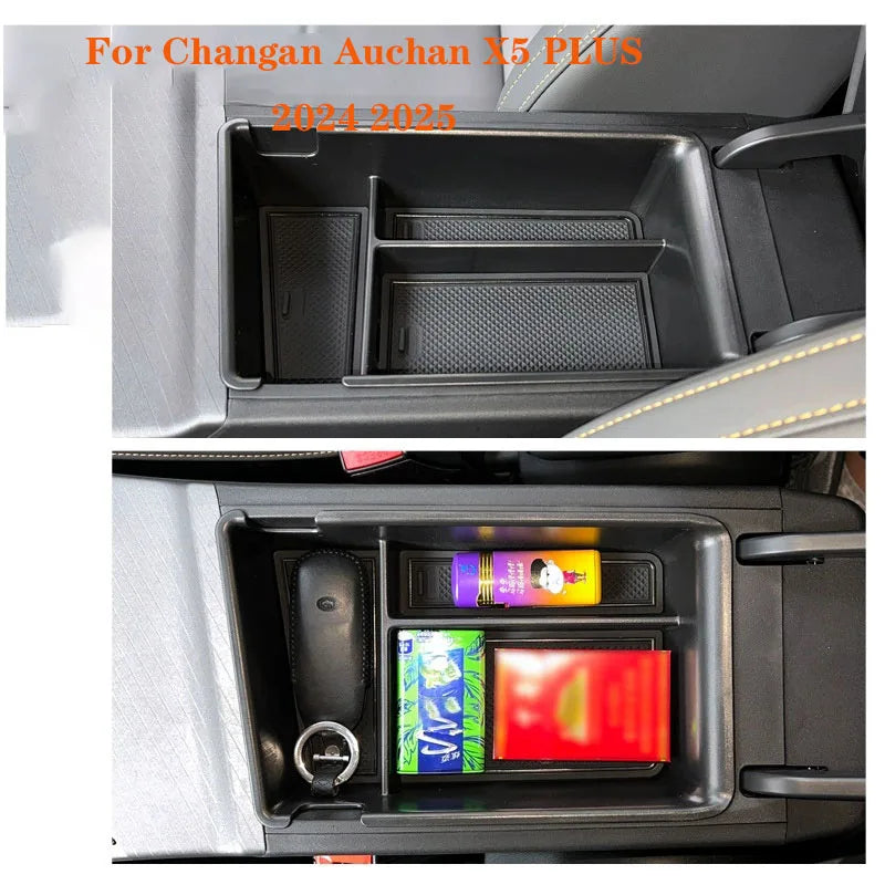 Car Central Control Armrest Box Storage Box Car Storage Organizing Accessories For Changan Auchan X5 PLUS 2024 2025 2026