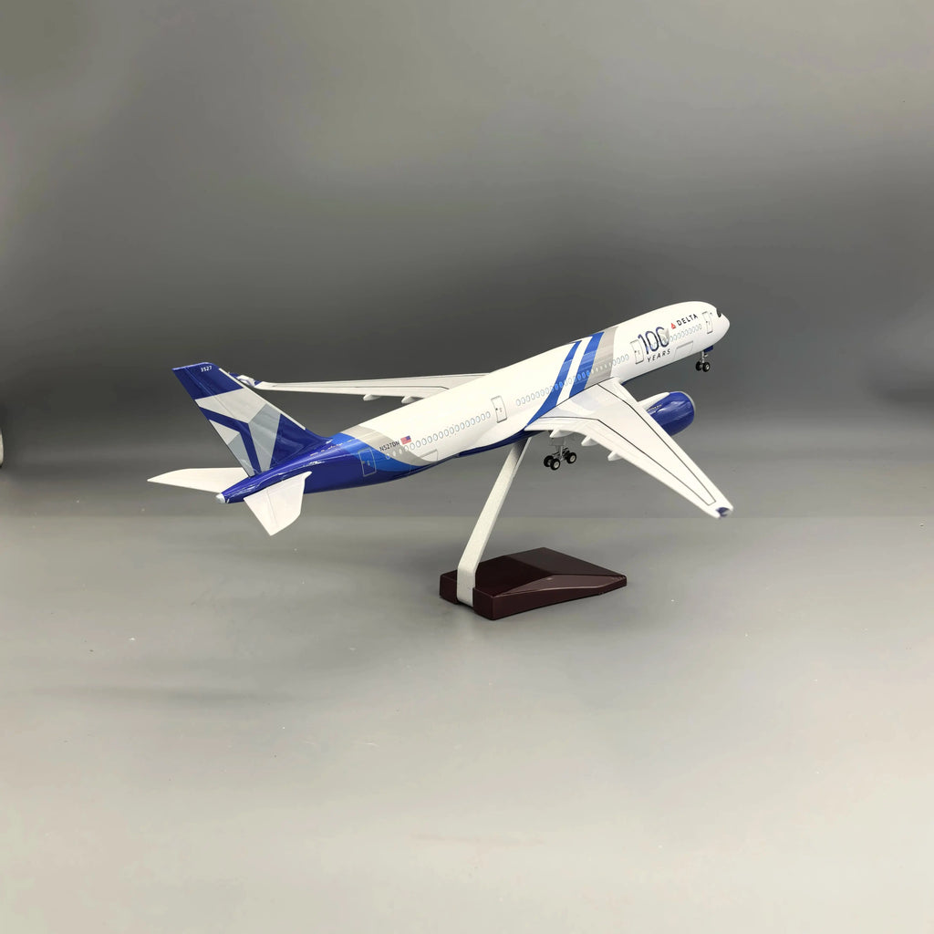 1/142 Sale Aircraft Delta A350 Airways Children Educational Toys Model With Wheels Assembled Resin Material Gift Ornament