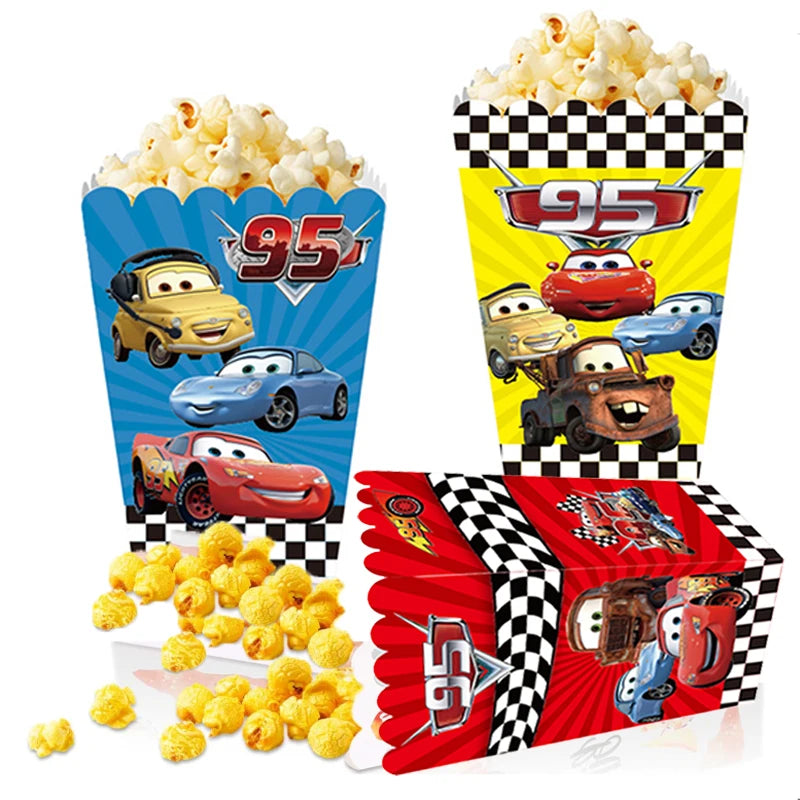 Race Car Party Favor Braclet Stamp Keychain Popcorn Box Party Decoration Cupcake Dessert Tower Kids Birthday Celebrations Favor