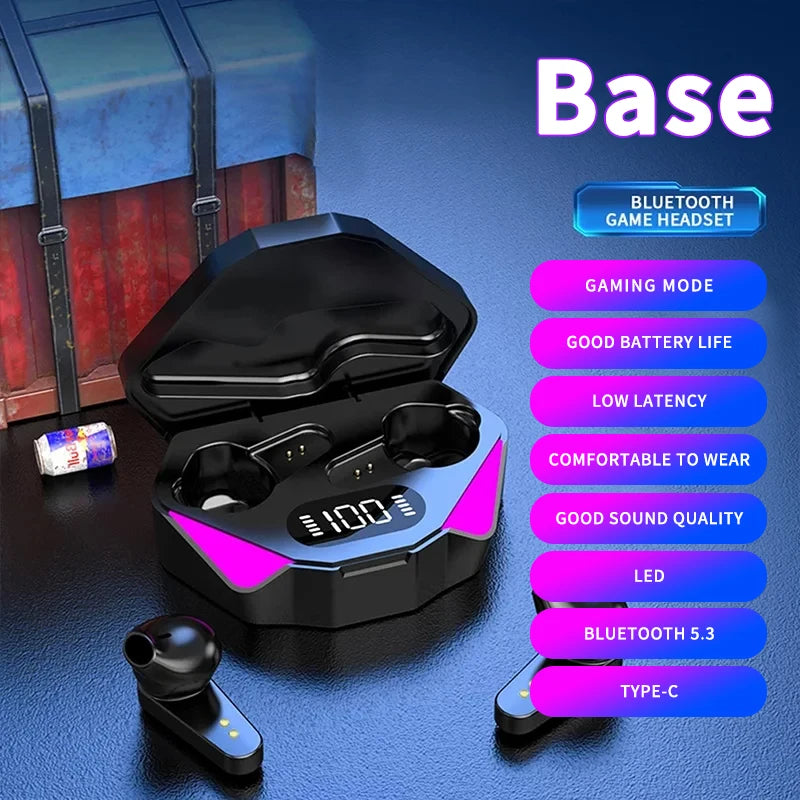 2025 NEW TWS Earphones Bluetooth Wireless Gamer Headphones 65ms Low Latency Earbuds fone Gamer Headset Gamer With Mic Handfree