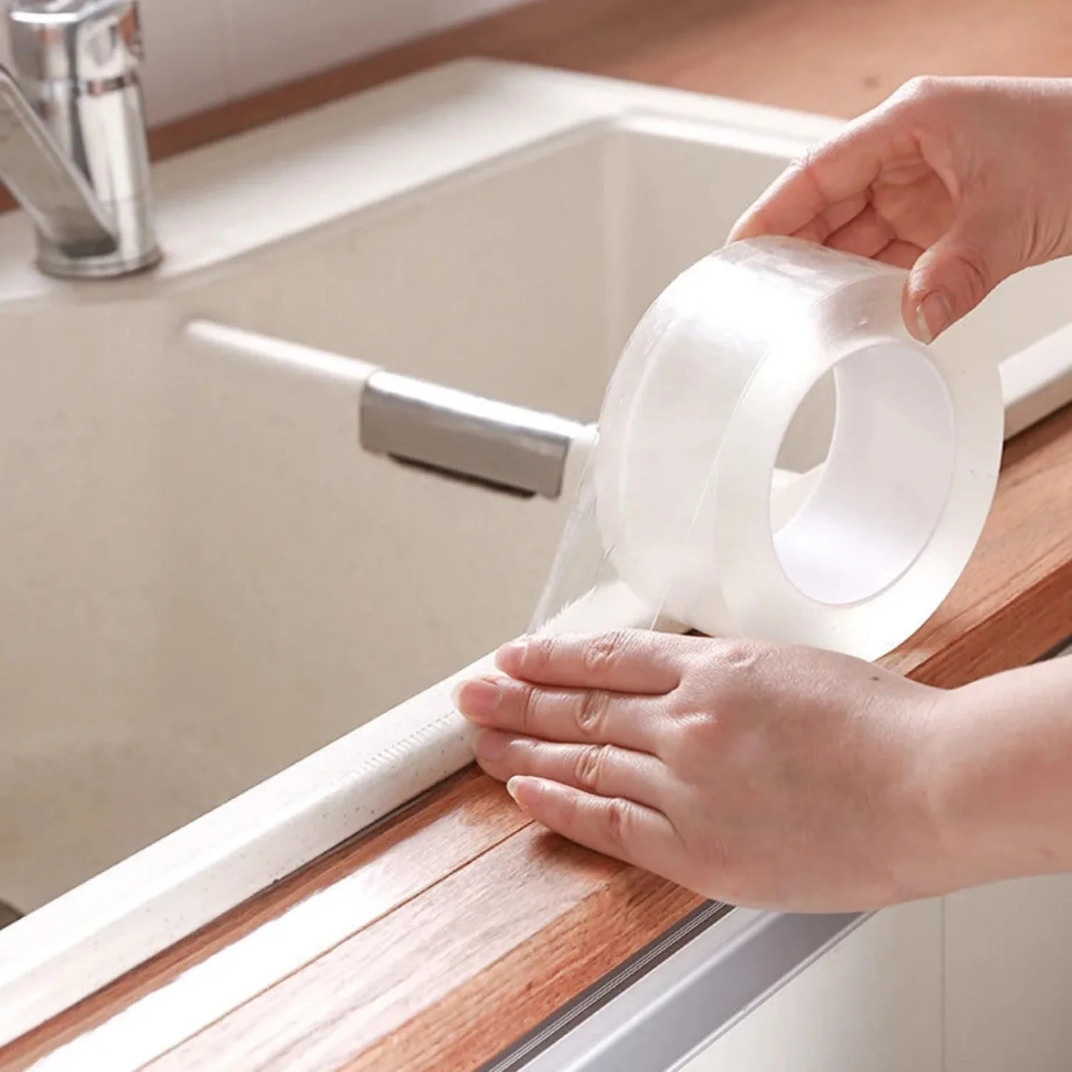 1-10M Double Contact Nano Tape Powerful Extra Strong Sided Adhesive for Kitchen and Bathroom Waterproof and Cleanable Tool