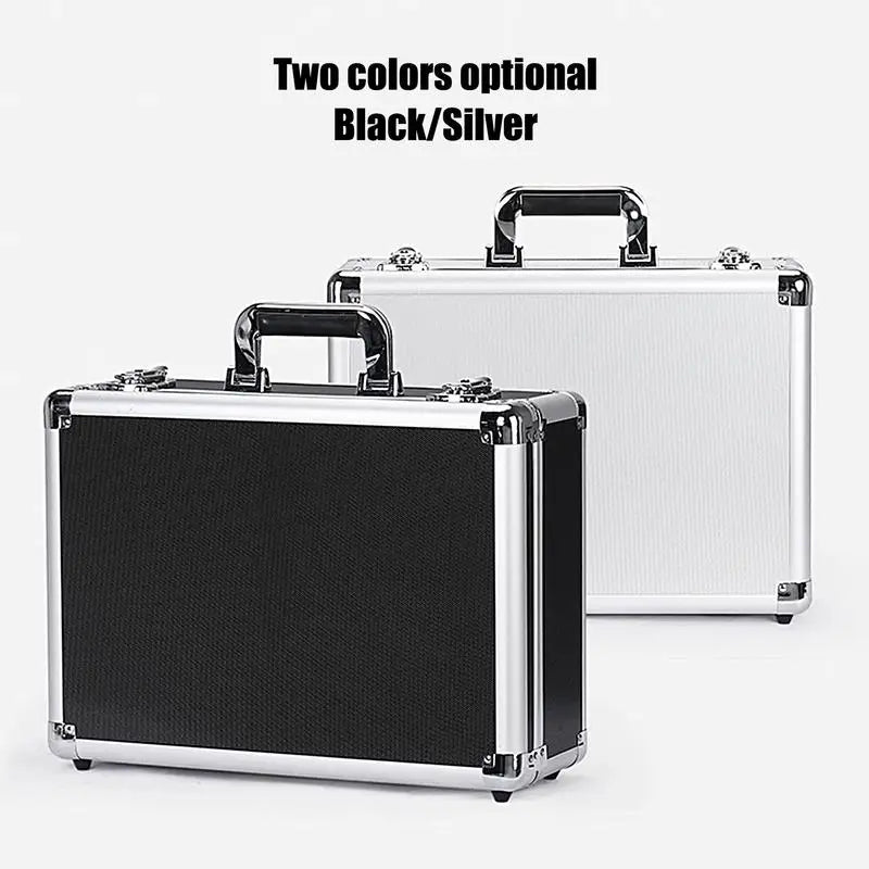 Portable Toolbox Aluminum Suitcase With Lock Electric Tool Box With Sponge Hard Case Flight Case Household Equipment Storage