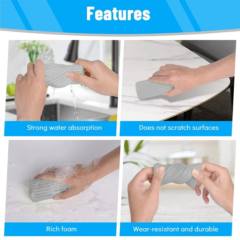 3PC High Density PVA Car Wash Sponge - Super Absorbent Multi-Functional Cleaning Sponge for Vehicle Detailing Stain Removal