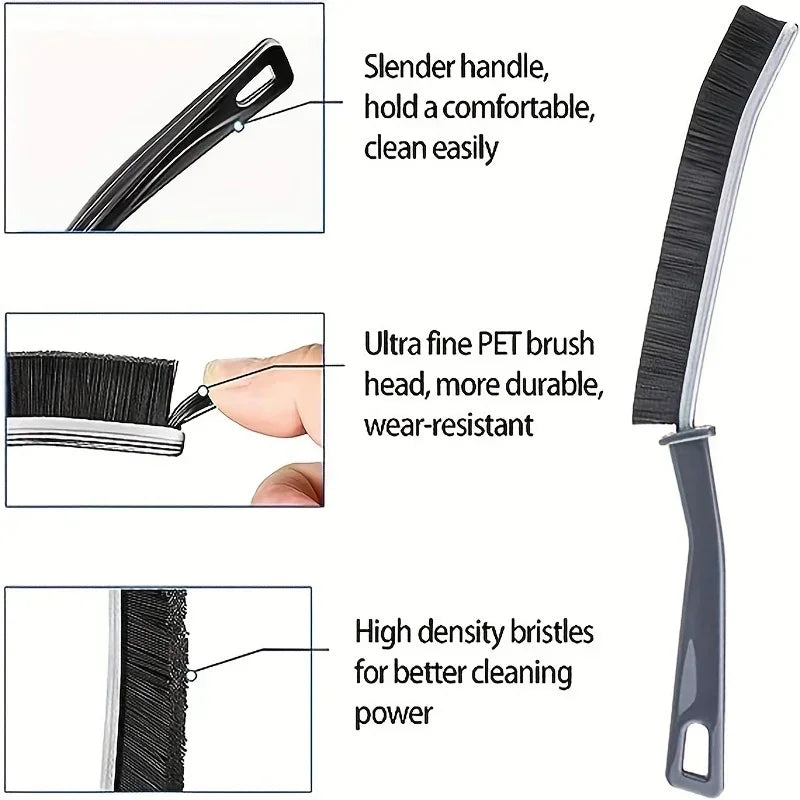 Grout Gap Cleaning Brush Kitchen Toilet Tile Joints Dead Angle Hard Bristle Brushes Long Handle Narrow Gap Cleaner 5-1pcs