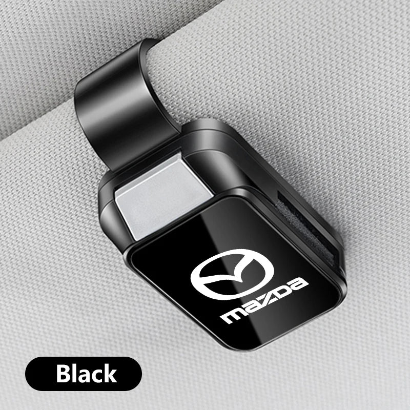SKYACTIV LOGO For Mazda Axela 3 6 CX-30 CX-5 CX-9 MX-5 CX-8 Car Sun Visor Glasses Case Storage Wear-Resistant Sunglasses Holder