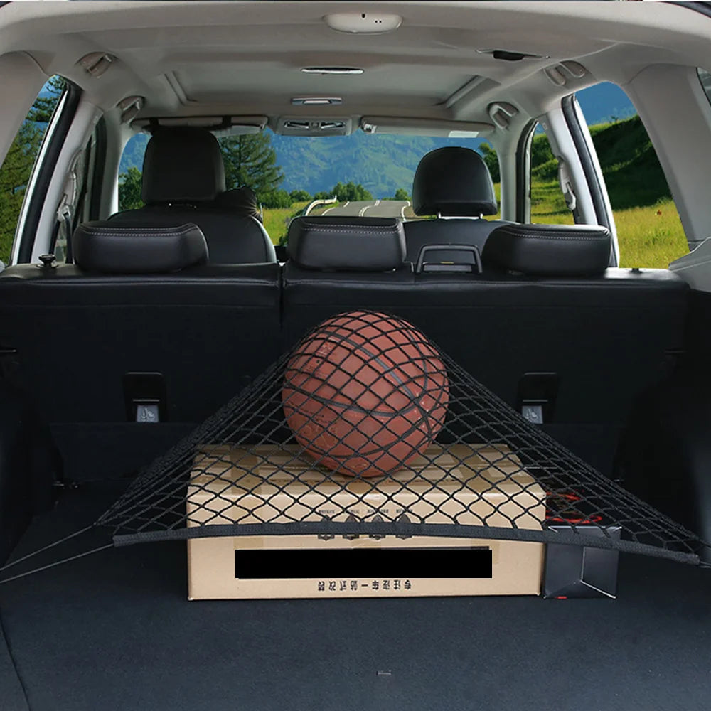 For Subaru Forester Impreza Ascent Outback Legacy XV WRX BRZ Car Trunk Luggage Storage Elastic Mesh Crille Net Auto Accessories