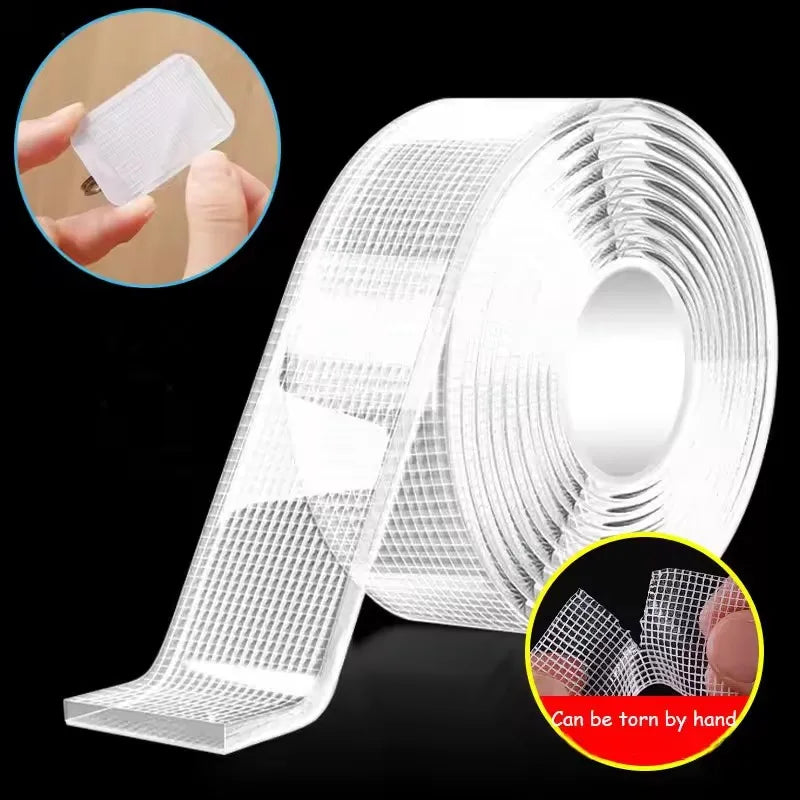 Heavy Duty Nano Tape Double Sided Transparent Waterproof Adhesive Tape Removable Strong Sticky Mounting Tape for Home Office