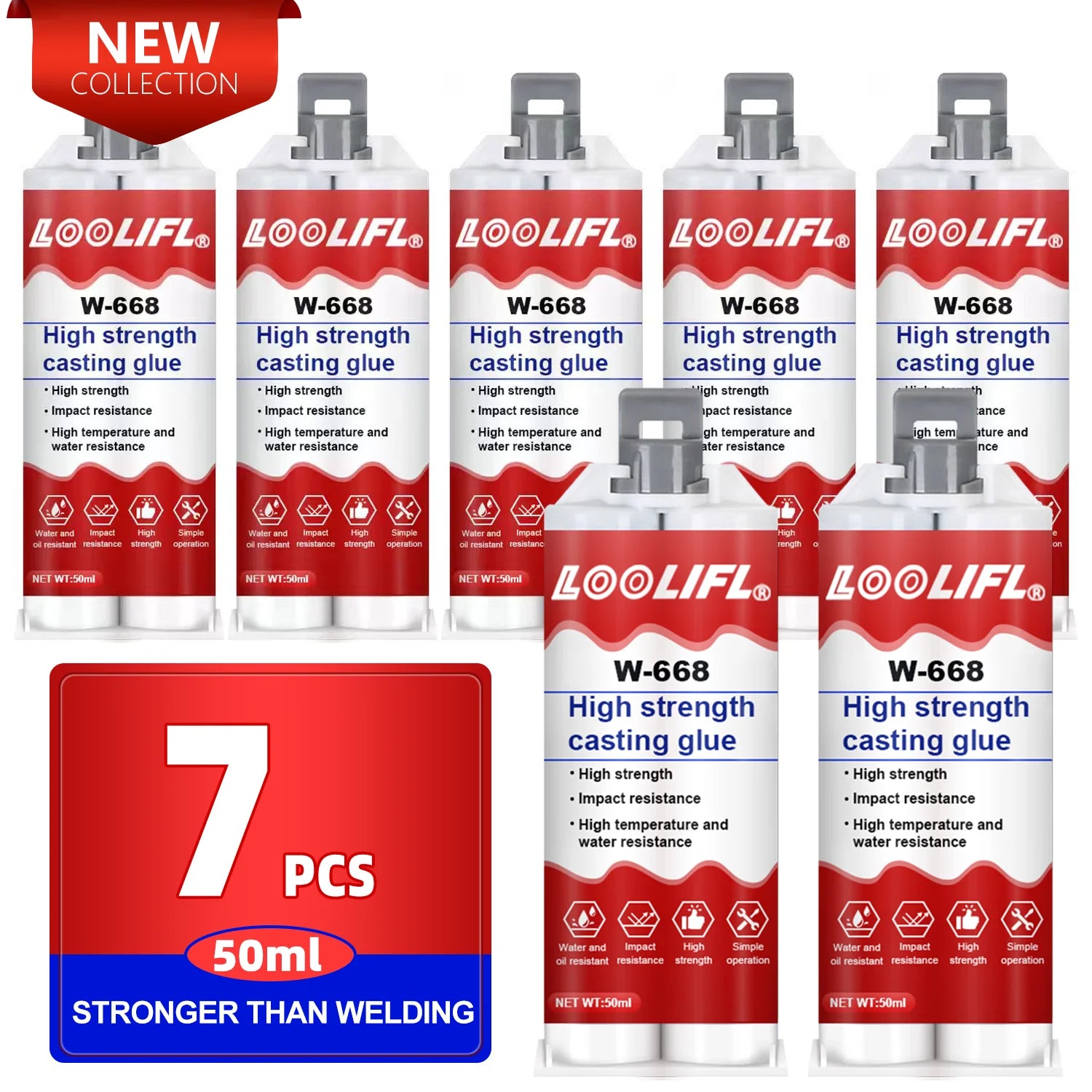 LOOLIFL High Temperature Glue for Metal Welding Strength Repair Resistant Magic AB  Plastic Wood  Adhesive Purpose Bi Component