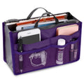 Travel Insert Organizer Bag Women Nylon Insert Organizer Handbag Purse Multiple Large Capacity Lady Insert Bag Liner Makeup Tote
