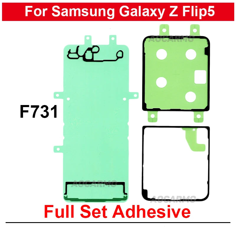 For Samsung Galaxy Z Flip 5 F731 Flip5 Rear + LCD Sticker Back Cover Adhesive Tape Glue