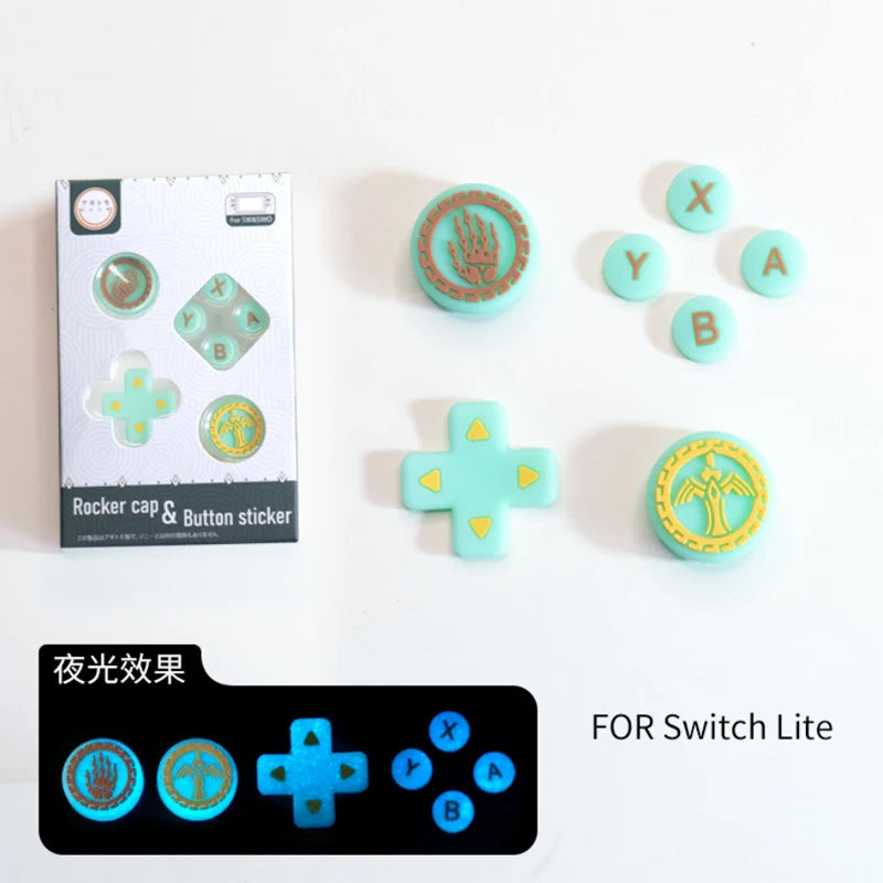 New Design Silicone Soft D-pad Cross Button ABXY Key Sticker Skin Case For Switch Lite NS lite Joy-con Thumb Stick Cap Cover