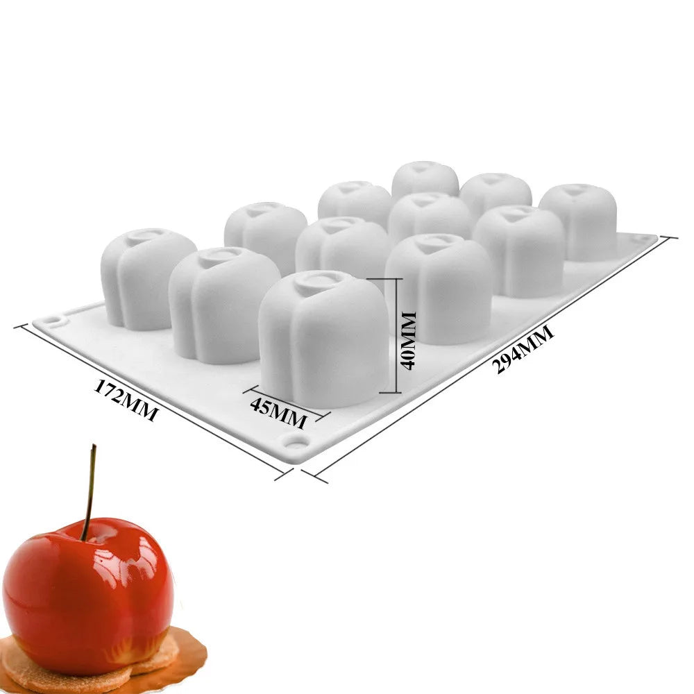 1pcs Pineapple Pear Peach Fruit Series Cake Silicone Mold Mango Orange Baking Mousse Mould Strawberry French Dessert Mousse Mold
