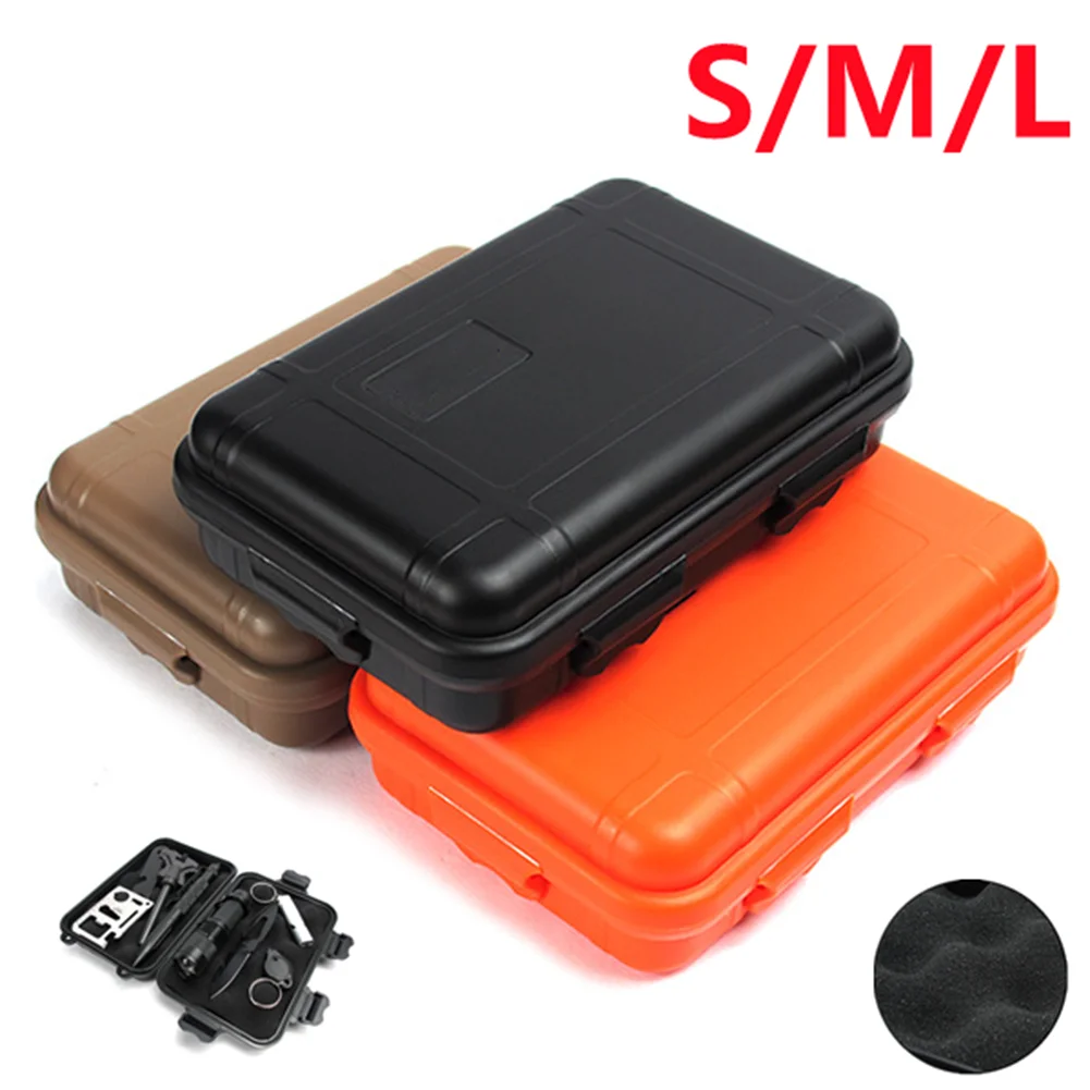 Plastic Outdoor Camping Survival Container Storage Case Box Bag Shockproof Waterproof Case Sealed Box Wild Survival Storage Box