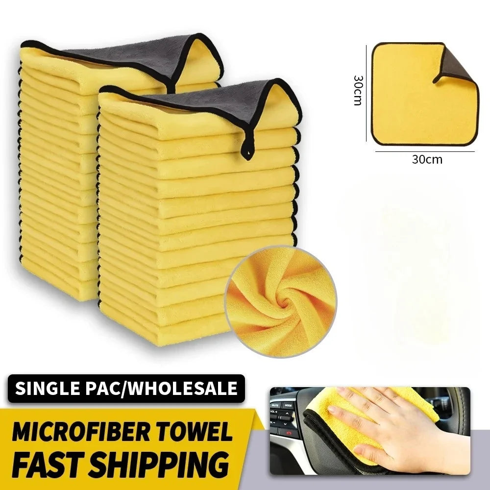 5PCS/10PCS Microfiber Towel Car Microfiber Cloth Wash Towel Microfiber Cleaning Cloth Car Wash Drying Towel Auto Detailing