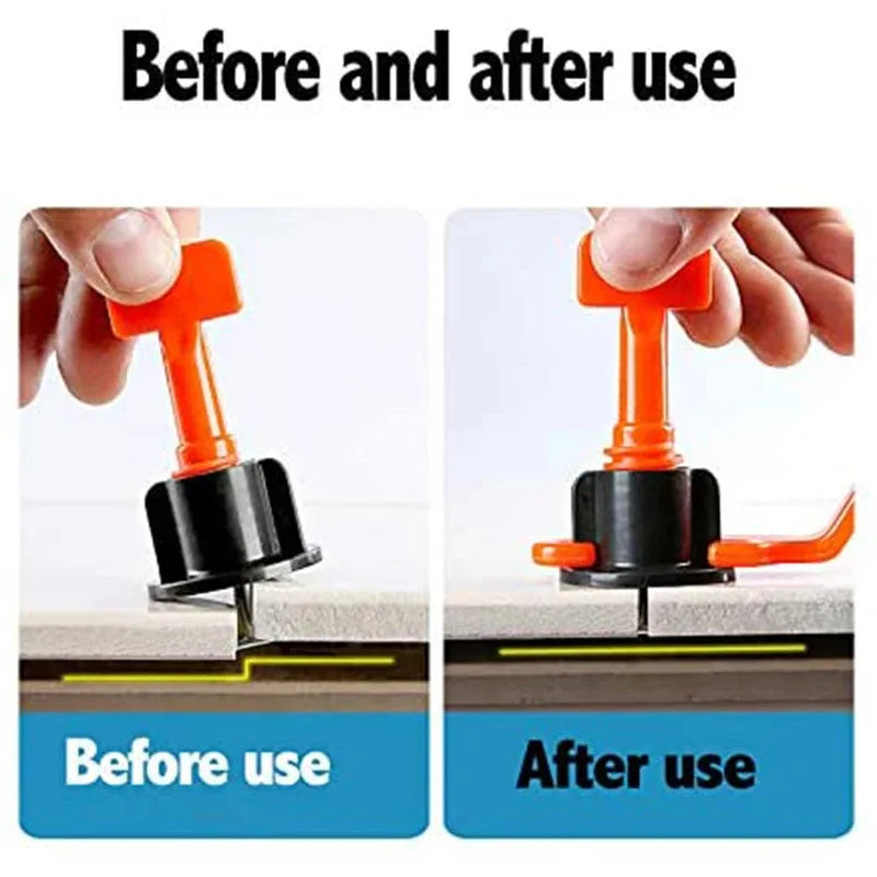 25pcs（300+25+1pcs） Tile Leveling System Tile Leveling Wedges Leveler Alignment Spacers Locator Floor Wall Clamp