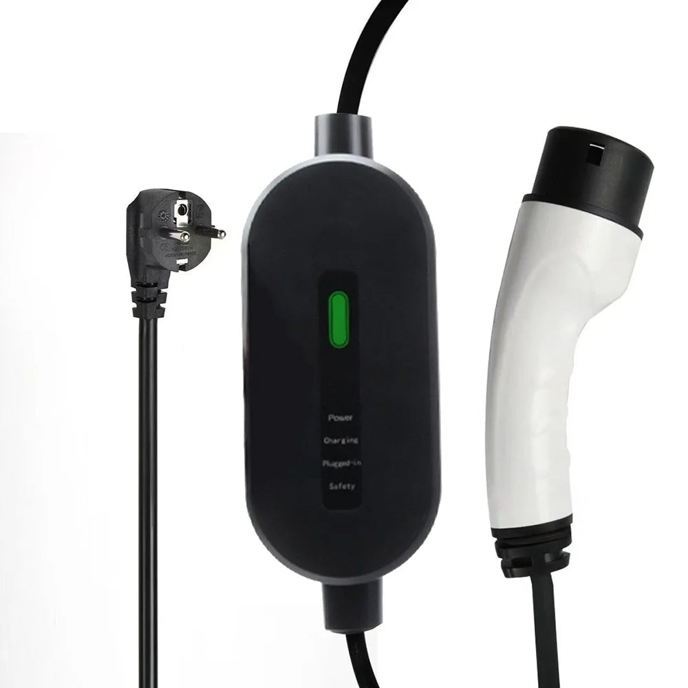 16A 3.5kW EV Charger Type2 Type 2 Portable Charging Box 3.5M/5M Cable Socket Adapter for Electric Vehicle Car Charger IEC 62196