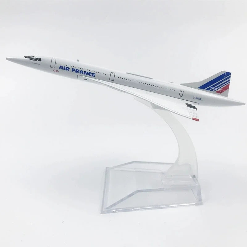 16/20cm Plane Model Concorde Air France/British/Singapore/American Diecast Alloy Airplane Airlines with Stand Children Toys Gift