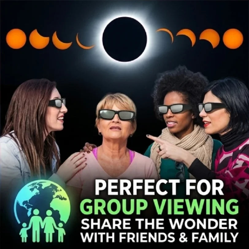 Safe Solar Eclipse Glasses Plastic Frame Professional Solar Viewer Shade For Direct Sun Observation Total Eclipse Eyewear
