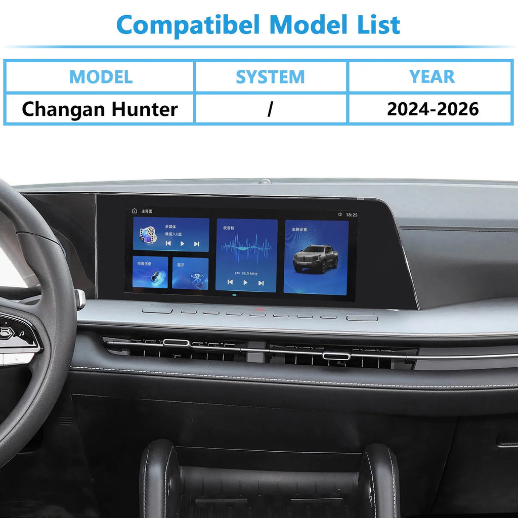 Wireless CarPlay & Android Auto Interface for Changan Hunter 2024-2026 (OEM Features Retained), No Need Programing Code