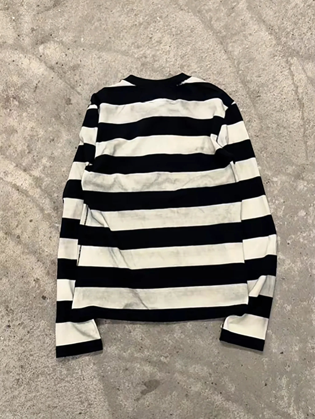 Y2k retro fashion street punk style striped loose and loose personality niche casual round neck sweatshirt