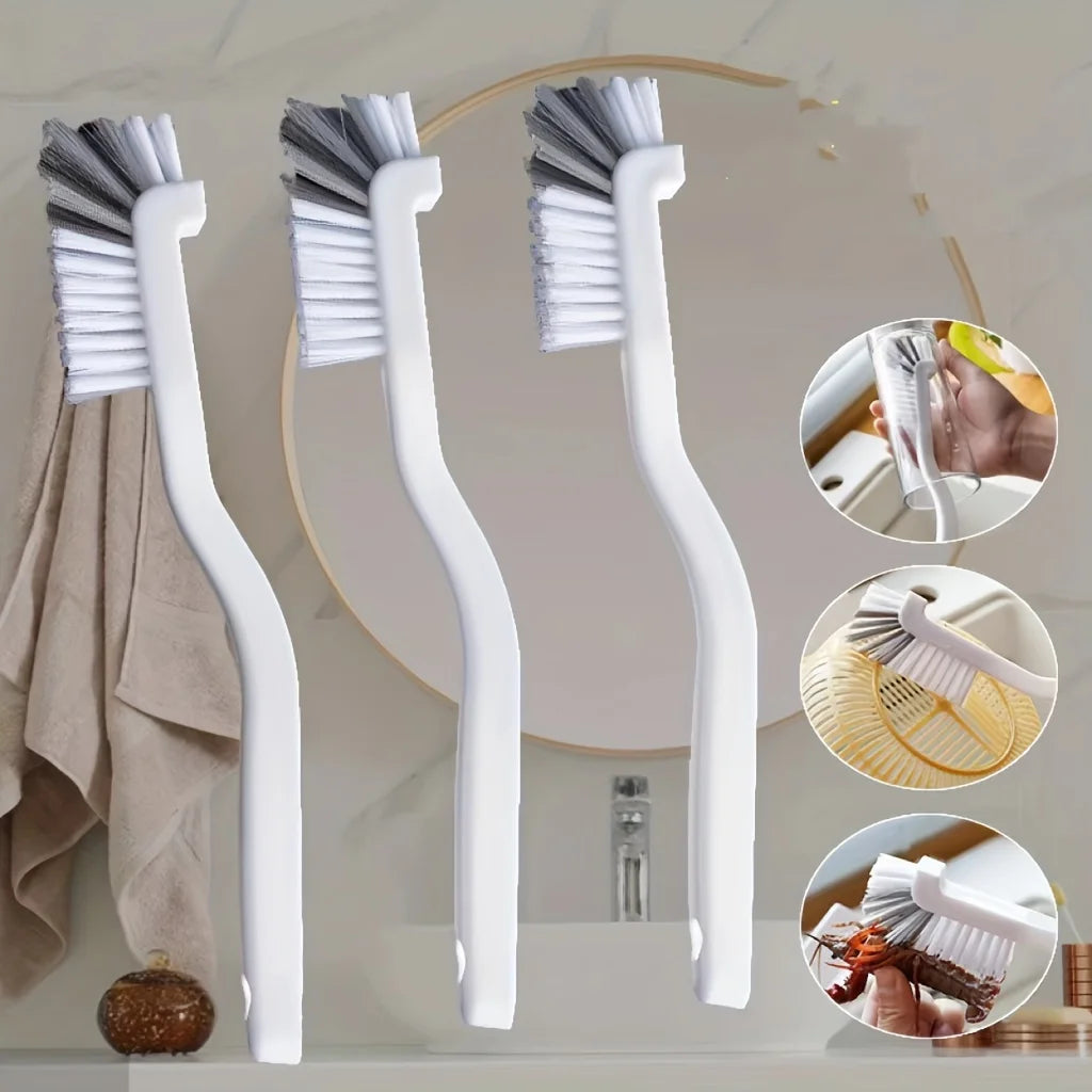 1/3Pcs Kitchen Scrub Brush Long Handle Cleaning Brush Stiff Bristle Brush for Clean Dish Sink Window Track Corner Crevice