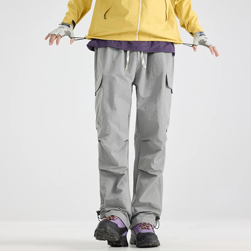 CHRLCK Men's Water-repellent Hiking Pants Scratch Resistance Fashion Cargo Pants Breathable Trousers Fishing Camping Pants
