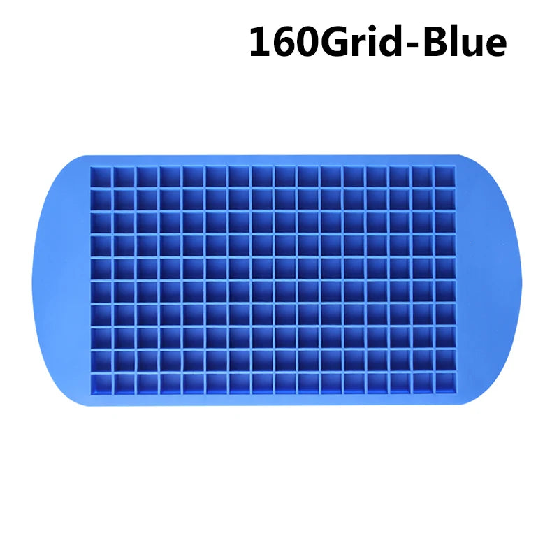 160 Grid Mini Silicone Ice Tray Ice Cubes Foldable Ice Mold Ice Breaker Ice Grid Tray Small Square Mold Ice Maker Silicone Mold