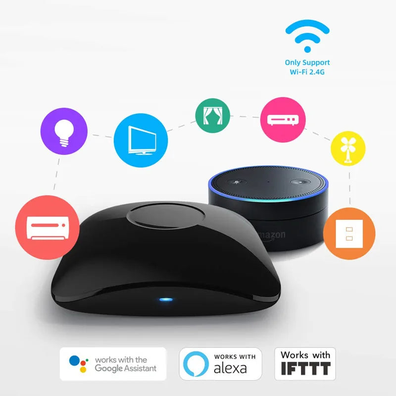 2025 BroadLink RM4 Pro Universal Remote Control RF Controller IR Switch Smart Home Works Alexa Google Assistant