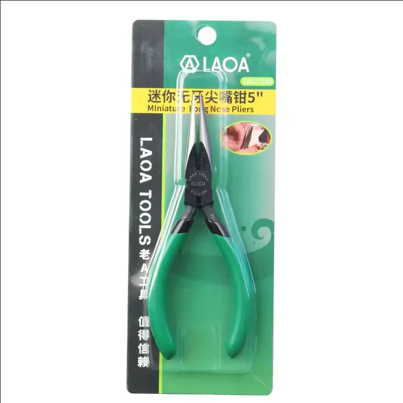 LAOA 5" wire cutters with viscose handle, small needle-nose pliers, small oblique-nose pliers, manual pliers