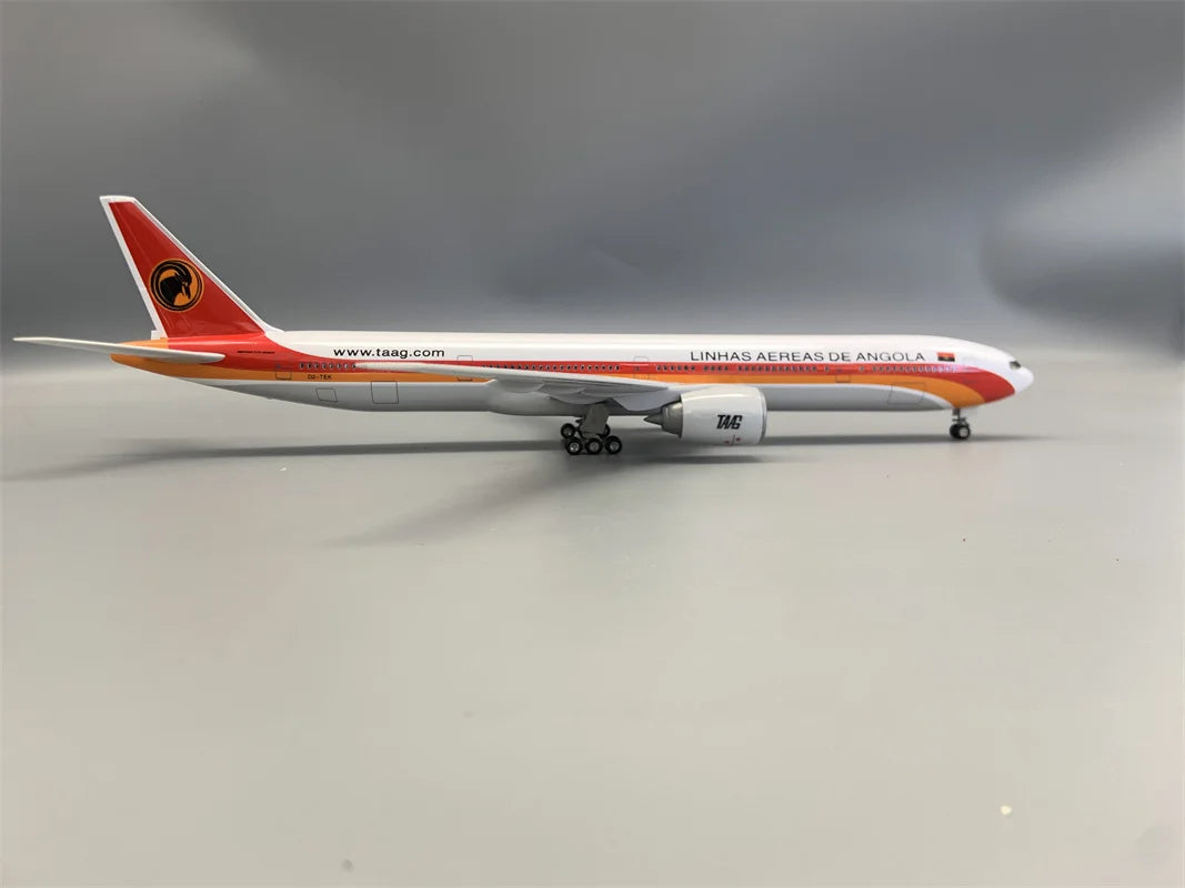 47CM scale plane B777 Angola Airlines Resin miniature airplane toy W Light Landing Gear Souvenir Plane Toy