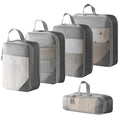 Folding Compression Packing Cubes Mesh Travel Accessories Expandable Packing Organizers Lightweight Luggage Storage Cases