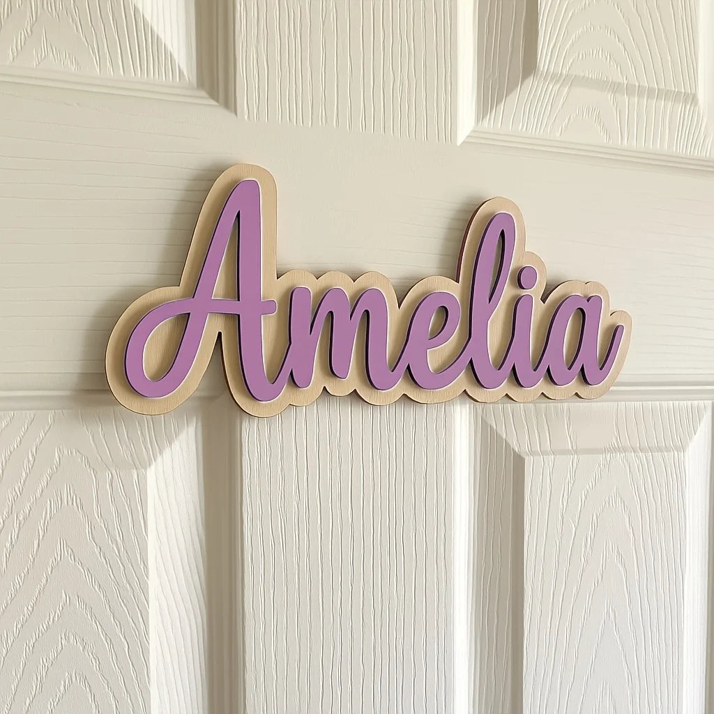 [2D Plane]1pc customized personalized signs, apartment number signs, nursery wall name signs, bedroom name wooden signs