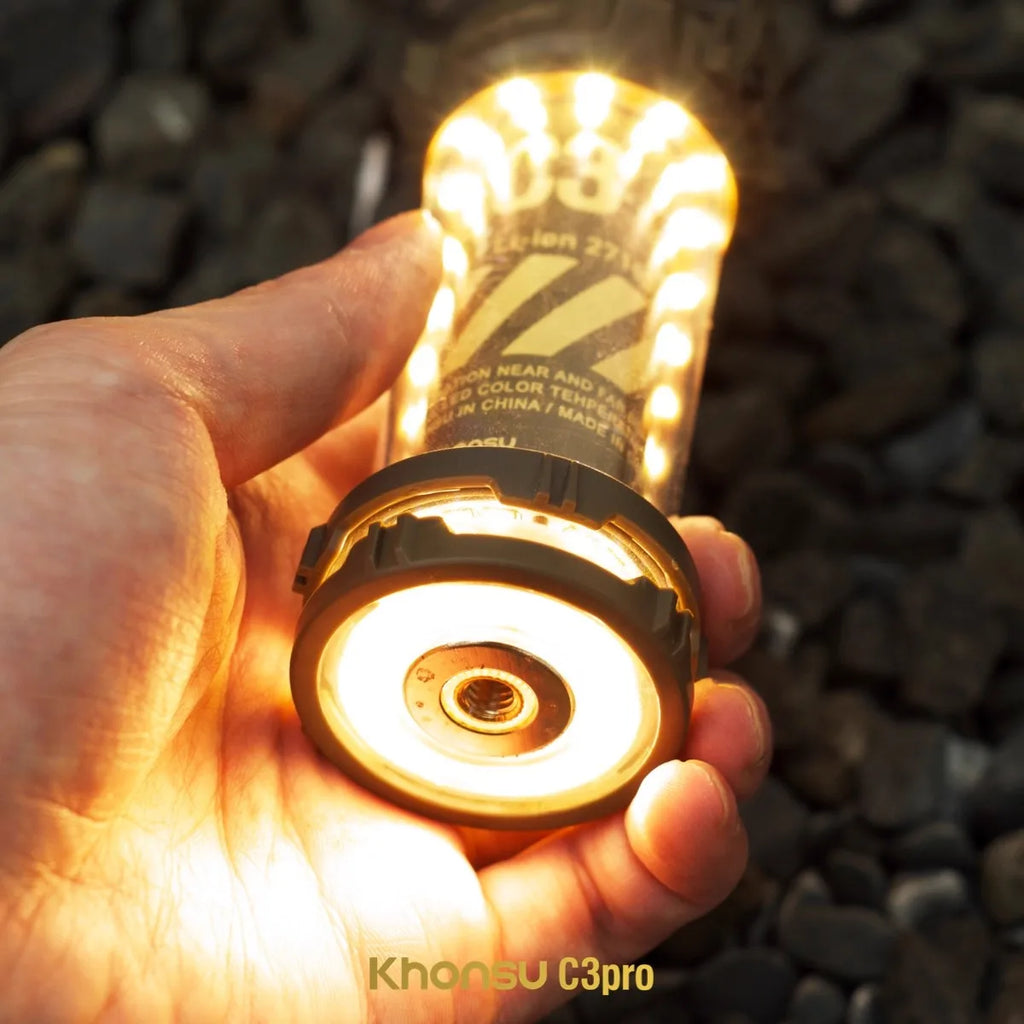 5000mAh Tactical Camping Lamp Portable Rechargeable Tent Lamp Outdoor LED Flashlight For Outdoor Camping Hiking Fishing