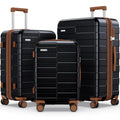 3 Piece 100% PC Expandable Hardside Carry On Luggage Set Ultra Durable Lightweight with 3-Years VIP Service, Customized