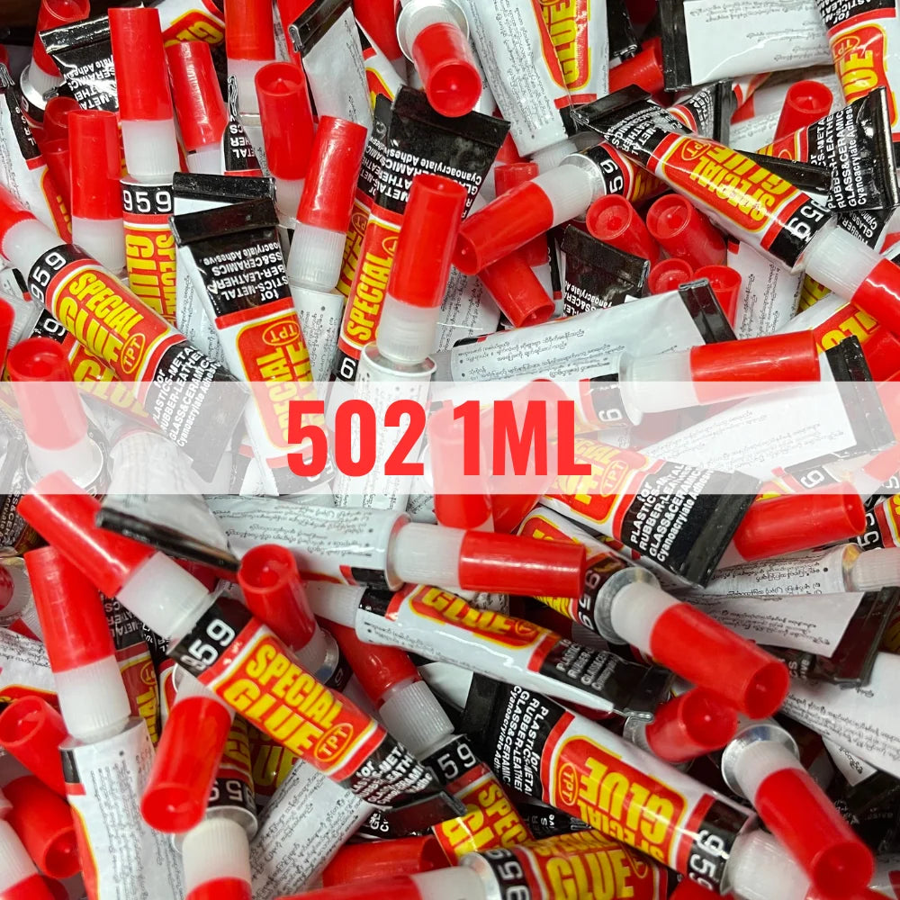 10/20/50pcs Stationery Shop 502 Instant Strong Adhesive Super Liquid Universal Shoe Repair Cyanoacrylate Glue 1ML/PC
