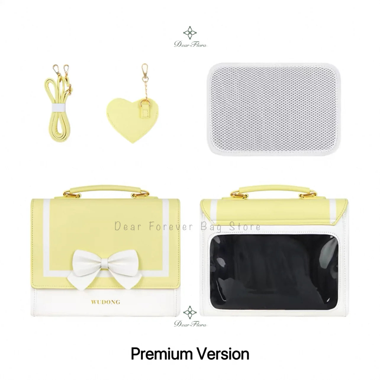 Y2K Premium Version Sweet Ita Bag Lolita Girl Transparent Bag Fashion Preppy Style Shoulder Crossbody Bag Kawaii Display Handbag