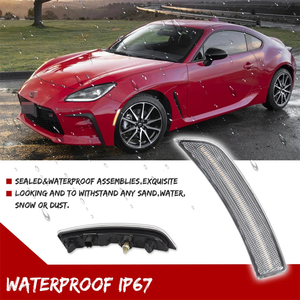 For Toyota GR86 ZN8 For Subaru BRZ ZD8 2022 2023 2024 Car LED Front Side Marker Indicator Lights Turn Signal Light Driving Light