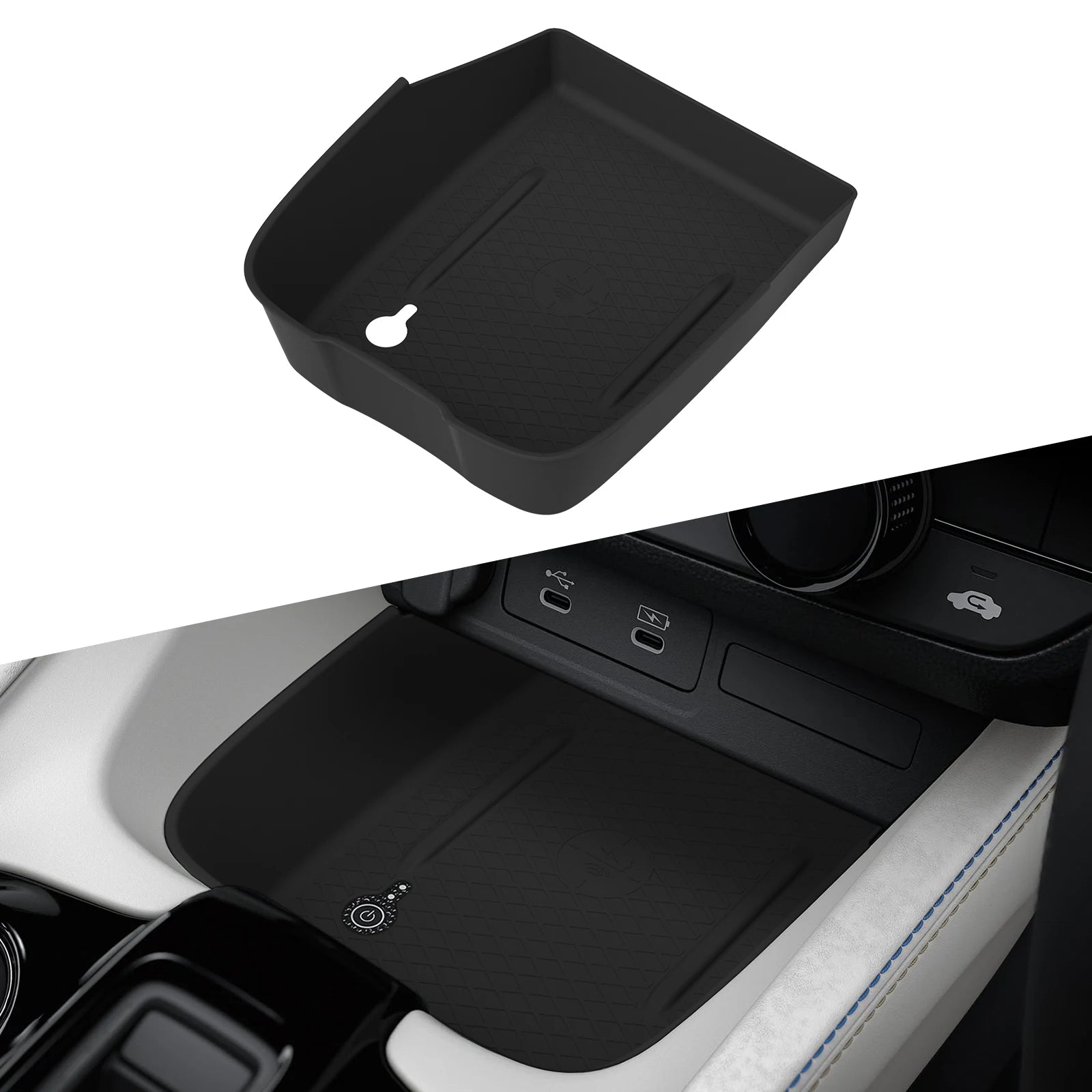 Smabee for Honda Prelude 6th Gen BF1 2025-2026 Central Wireless Charging Pad Silicone Anti-Slip Mat Car Interior Accessories