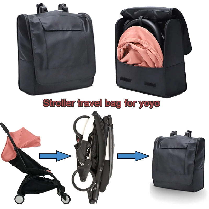 Stroller Travel Backpack Waterproof Black Thickend Storage Bag Airplane Bag Fits for Yoyo/Yoyo2/Yoyo3/Yoya Stroller Accessories