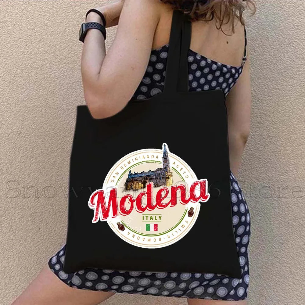 Funny Ciao Bella Saying Italy Flag Rome Colosseum Firenze Florence Panorama Italian Canvas Tote Bag Shopper Girl Casual Handbag