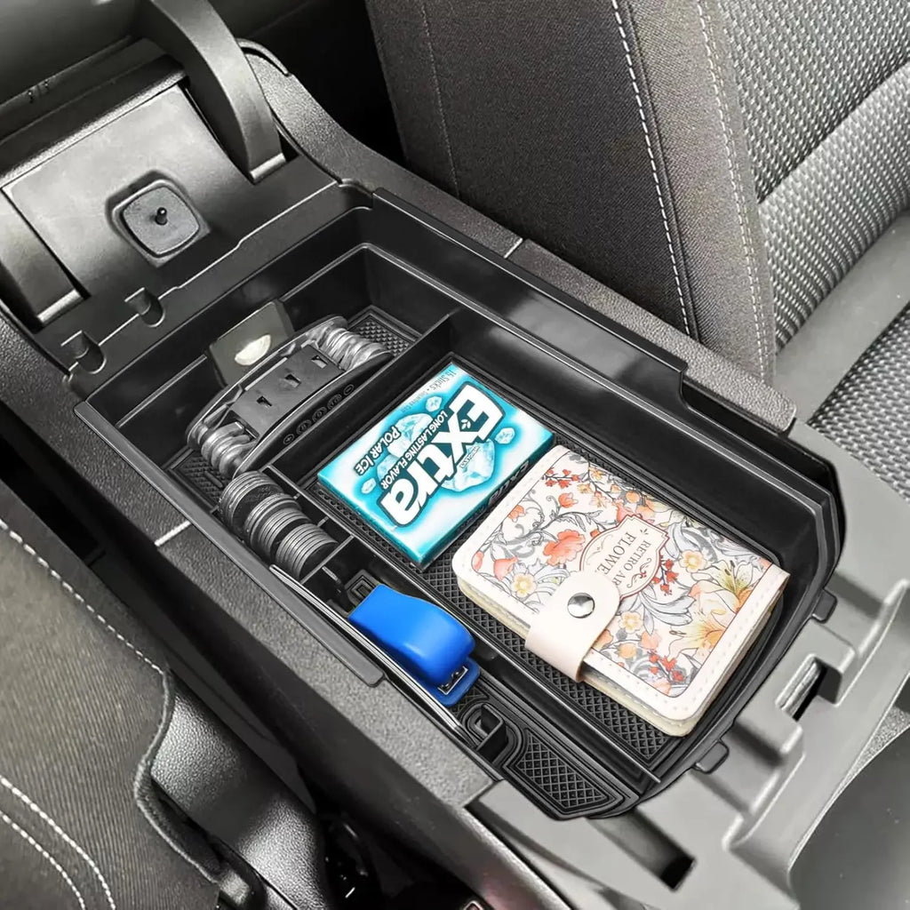 Center Console Organizer Tray Compatible For GMC Terrain 2018-2024 Accessories Center Console Organizer Car Armrest Storage Box