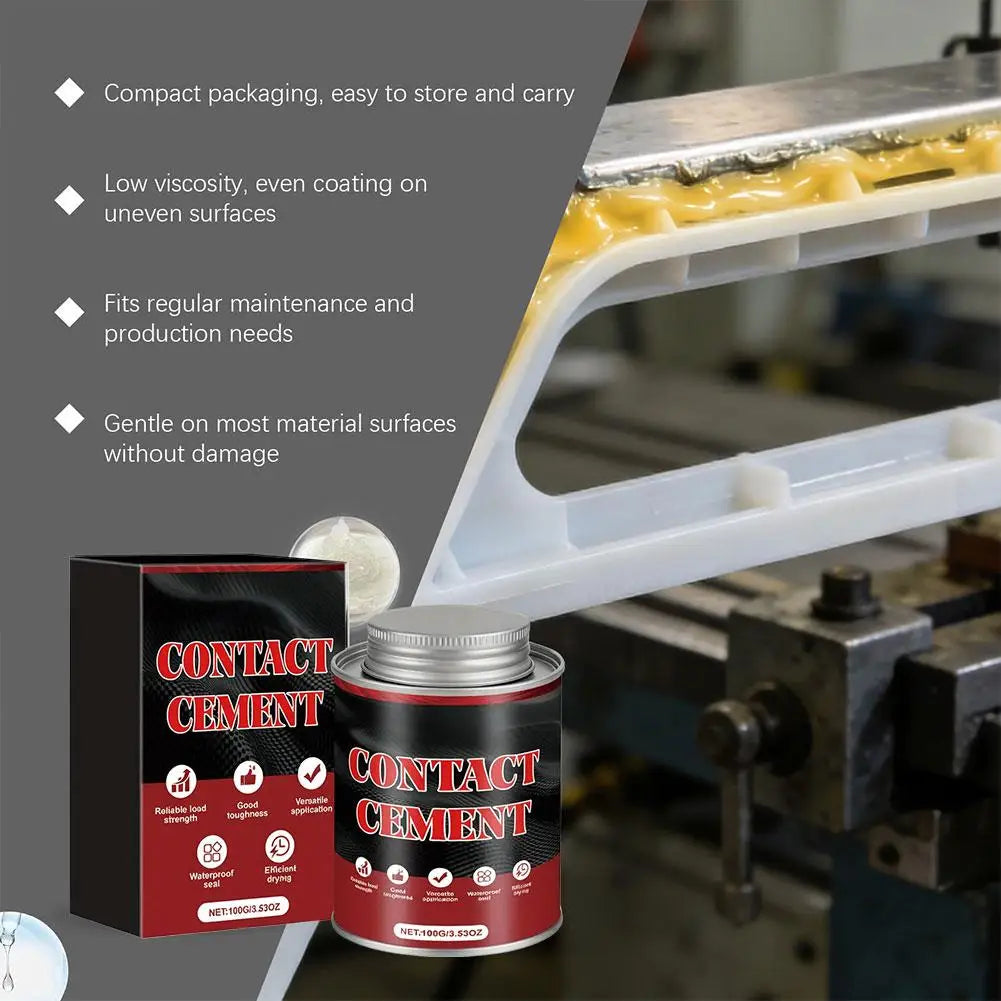 100g Fast Drying Contact Cement Adhesive Waterproof Durable High Toughness Efficient Drying Adhesive For Multi-Material Repairs