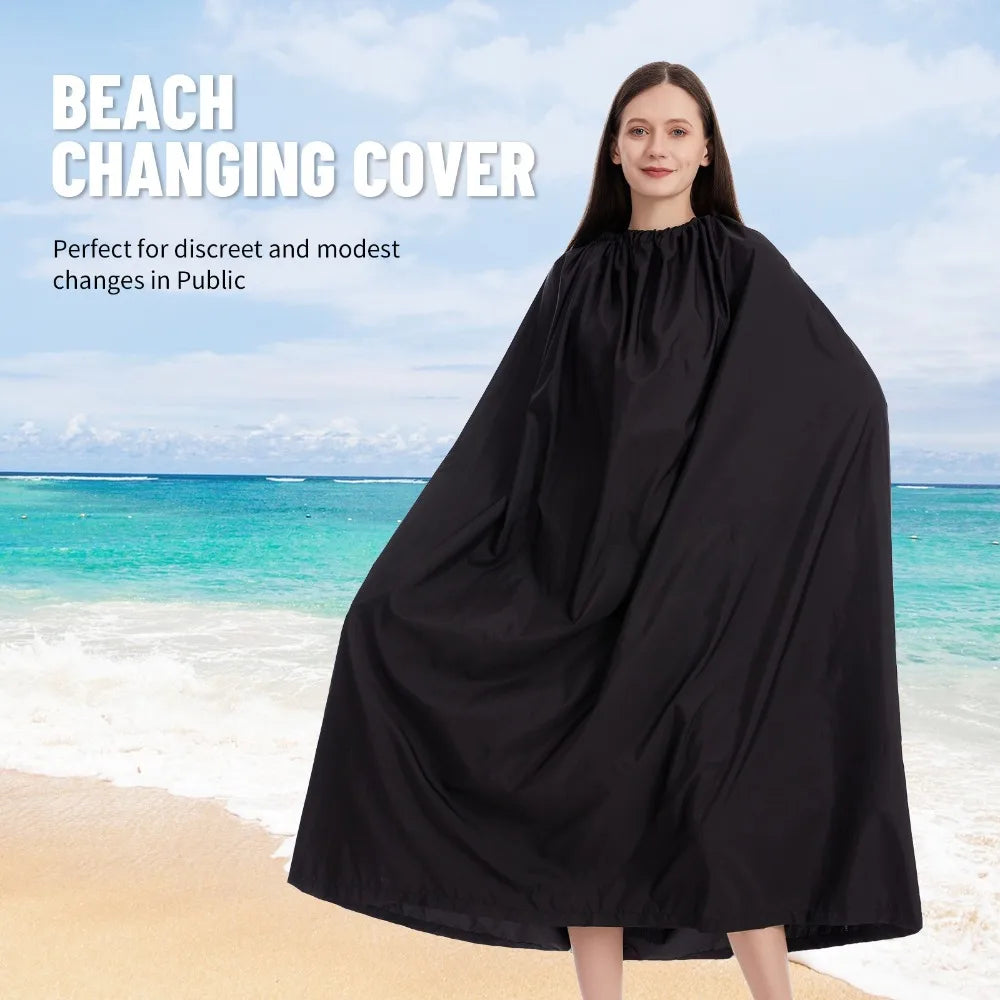 125cm Clothing Changing Cover Black Waterproof Changing Room Wear-resistant Privacy Protection Simple Beach Changing Cover Tent